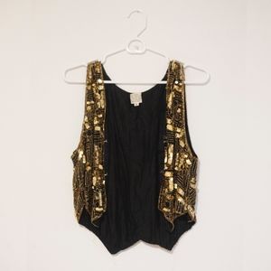 Vintage Sequin and Hand Beaded Vest
